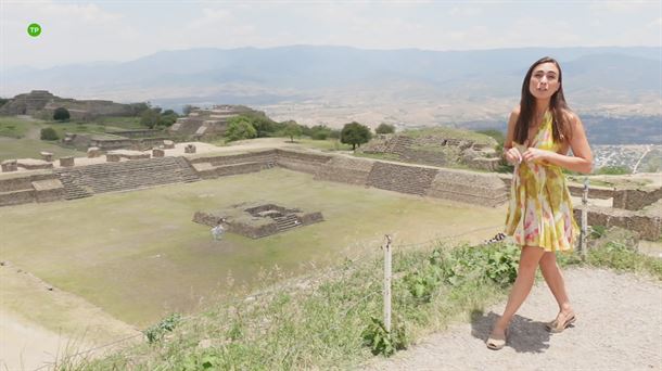 Fanny Boehm en el Monte Albán