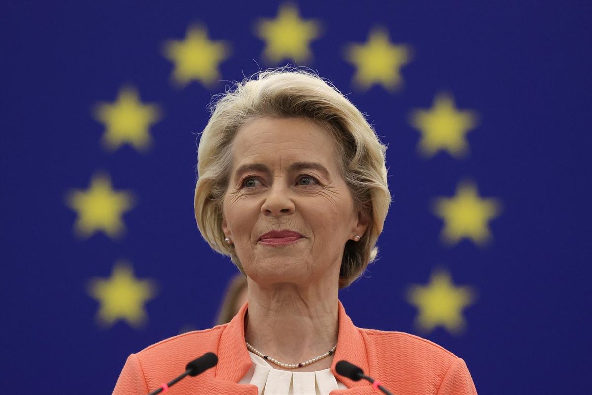 Ursula von der Leyen babestuko dute Europako Batzordeko bigarren agintaldi baterako. Argazkia: EFE