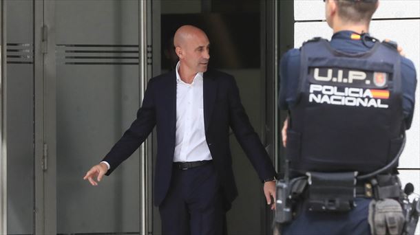 Rubiales, tras declarar este viernes. Foto: EFE