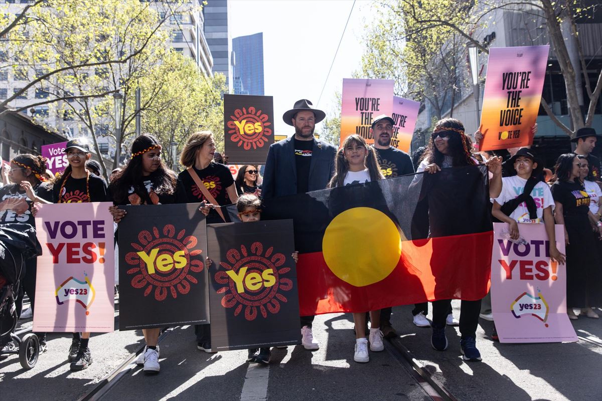 Manifestación a favor del "sí" en Melbourne. Foto: EFE