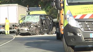 32 urteko gizonezko bat hil da Amurrion izan den trafiko istripuan