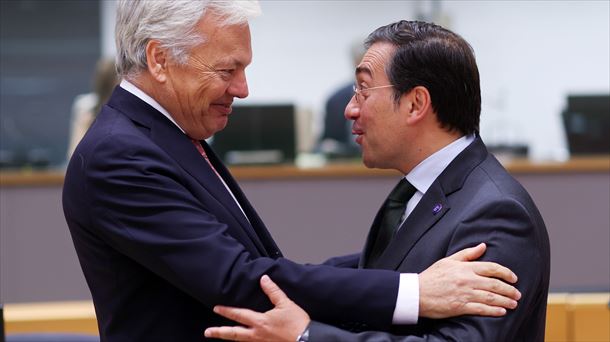 Didier Reynders eta Jose Manuel Albares Atzerri ministroa, artxiboko irudian. Argazkia: EFE