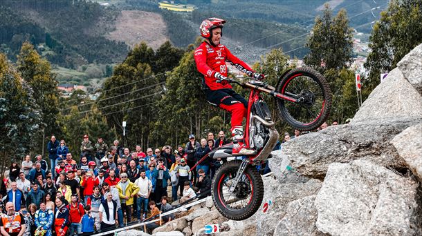 El piloto de trial Jaime Busto, en la prueba de Entrimo (Galicia). Foto: Sport Foto