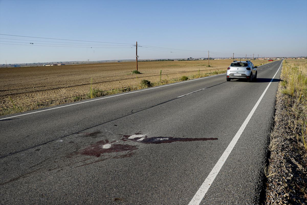 Imagen de la carretera donde la mujer fue mortalmente atropellada. Foto: EFE