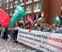 Los sindicatos cifran en un 60 % la incidencia de la huelga en la hostelería de Bizkaia