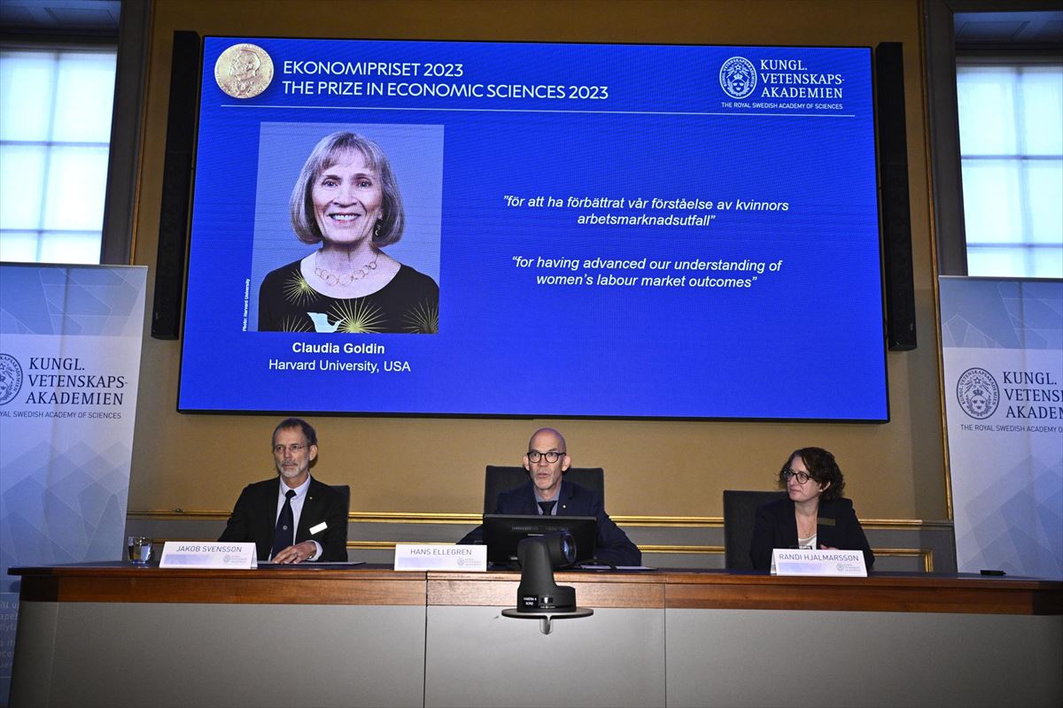 La estadounidense Claudia Goldin, Nobel de Economía 2023. Foto: EFE