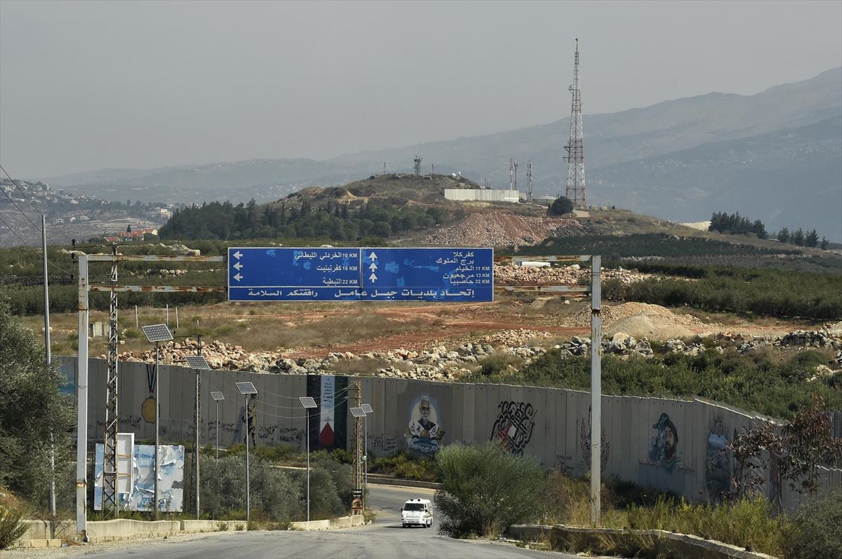 Kafarkila herria, Libanon, Israelekin mugan. Argazkia: EFE
