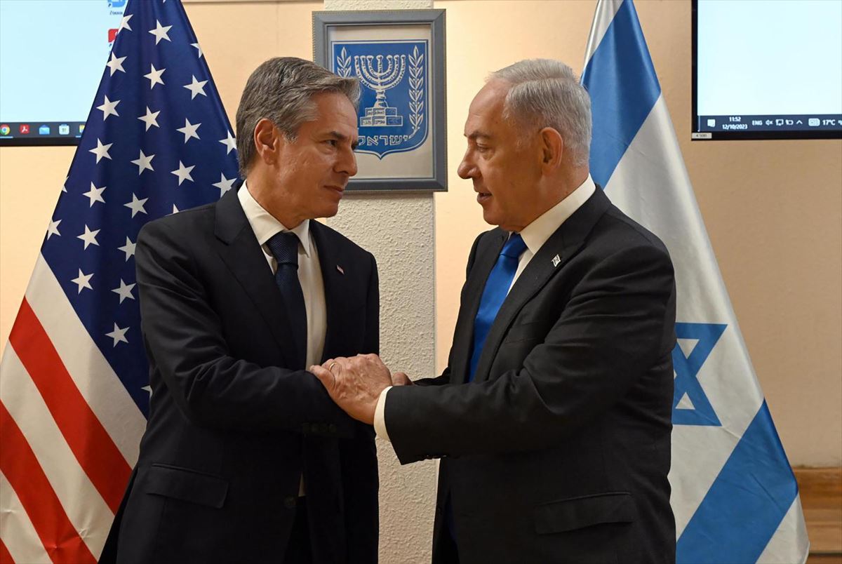 Antony Blinken y Benjamin Netanyahu 