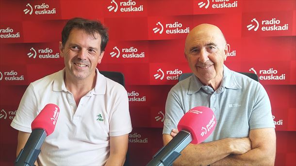 El músico Xabier Lizaso y el neurólogo José Félix Martí Massó en Distrito Euskadi