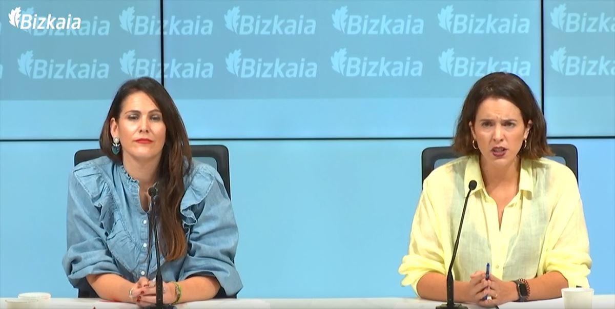 Arrizabalaga y Berrojalbiz, en la rueda de prensa tras el consejo de gobierno. 