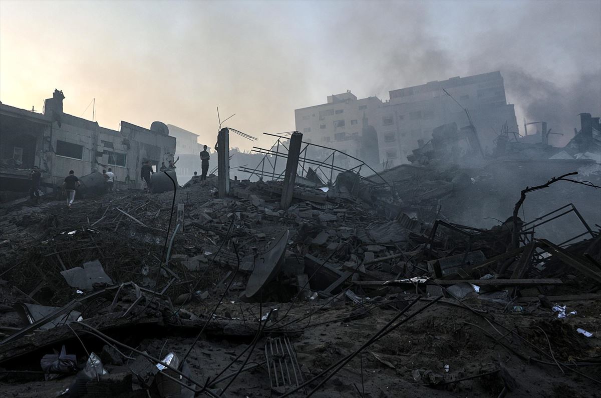 Gaza después de los intensos bombardeos israelíes. Foto: EFE