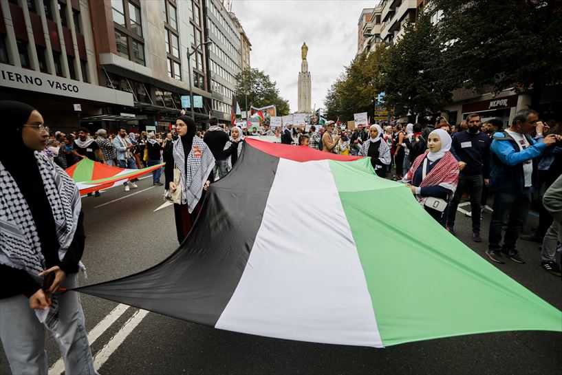 Manifestación en Bilbao. Foto: EFE