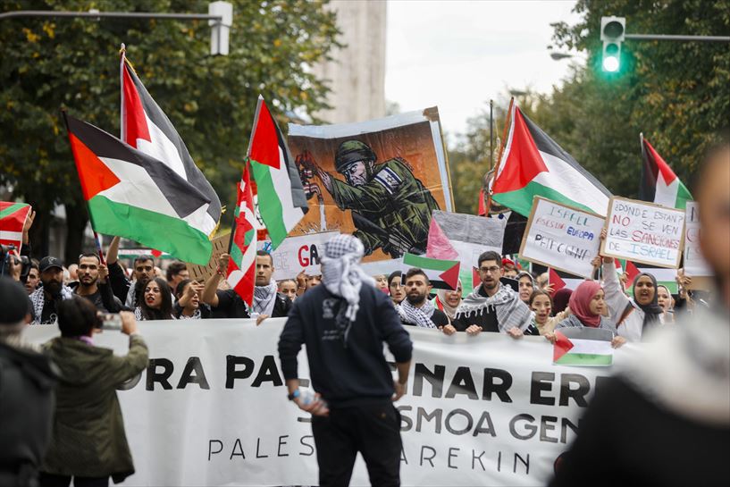 Manifestación en Bilbao. Foto: EFE