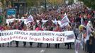 Miles de personas piden en San Sebastián una ley educativa que priorice la Escuela Pública Vasca