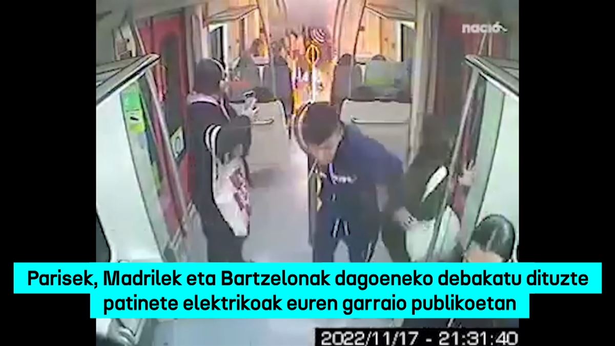 Bartzelonako metroan izandako eztanda baten argazkia