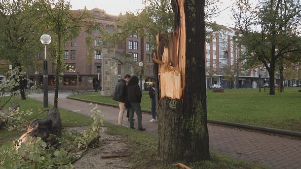 Vitoria-Gasteiz, esta mañana. Imagen obtenida de un vídeo de EITB Media.