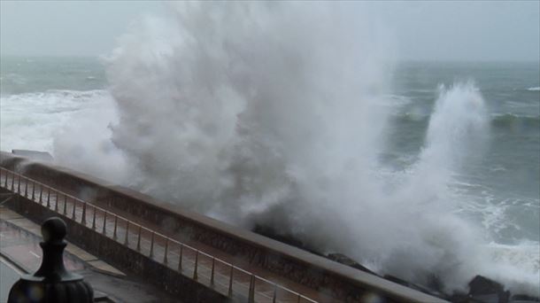 Donostia, gaur goizean. EITB Mediaren bideo batetik ateratako irudia.