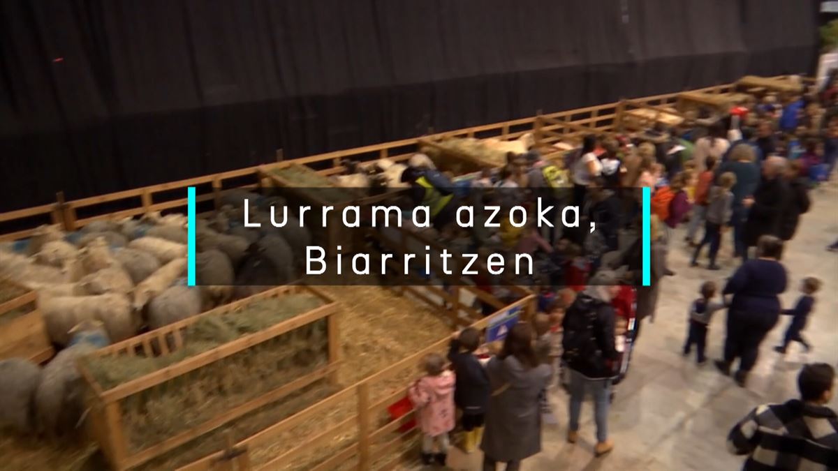 Nekazaritza jasangarriaren aldeko Lurrama azoka Biarritzen. Irudia: EITB Media.