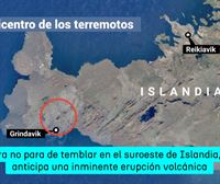 Islandia registra más de 590 terremotos y se prepara para una gran erupción volcánica 