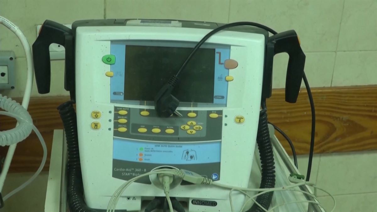 Hospital sin electricidad. Imagen obtenida de un vídeo de Agencias.
