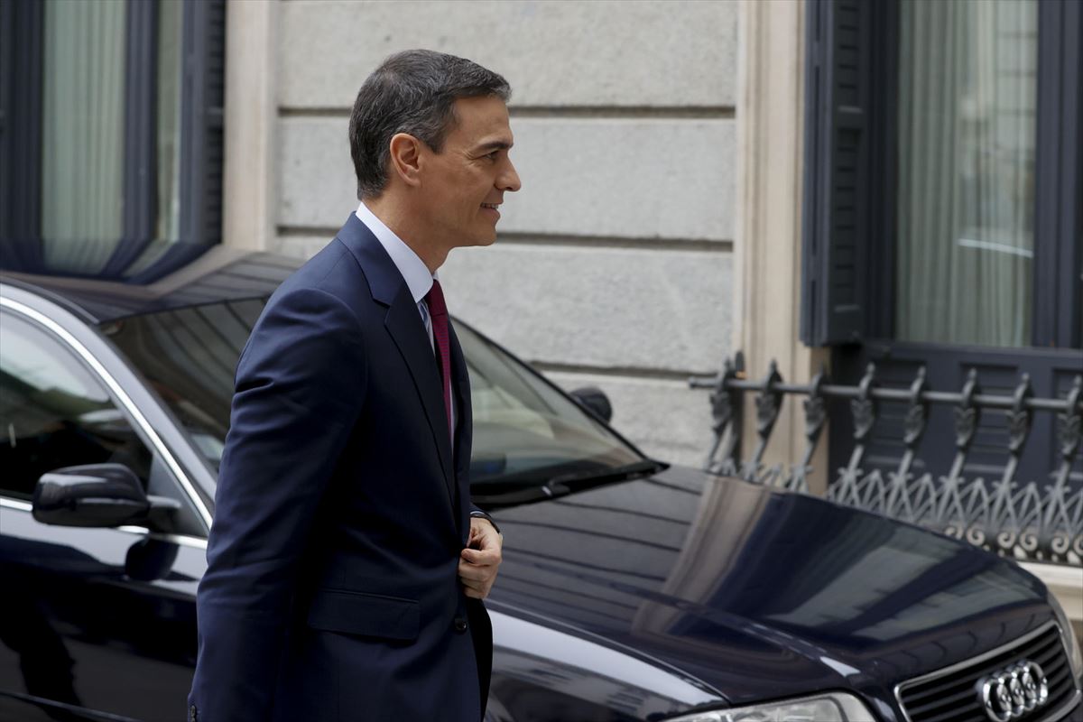 Espainiako presidente Pedro Sanchez. Artxiboko argazkia: EFE