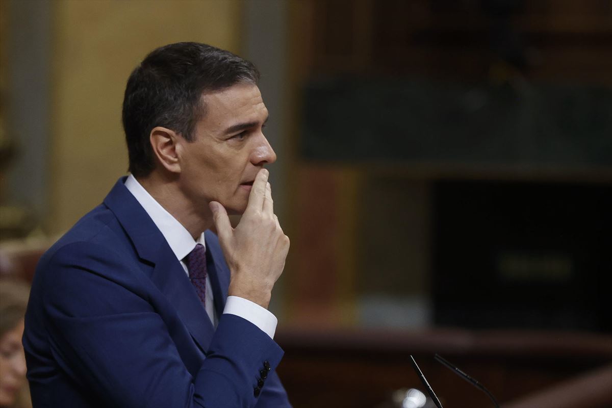 Pedro Sanchez Espainiako Gobernuko presidentea. Argazkia: EFE