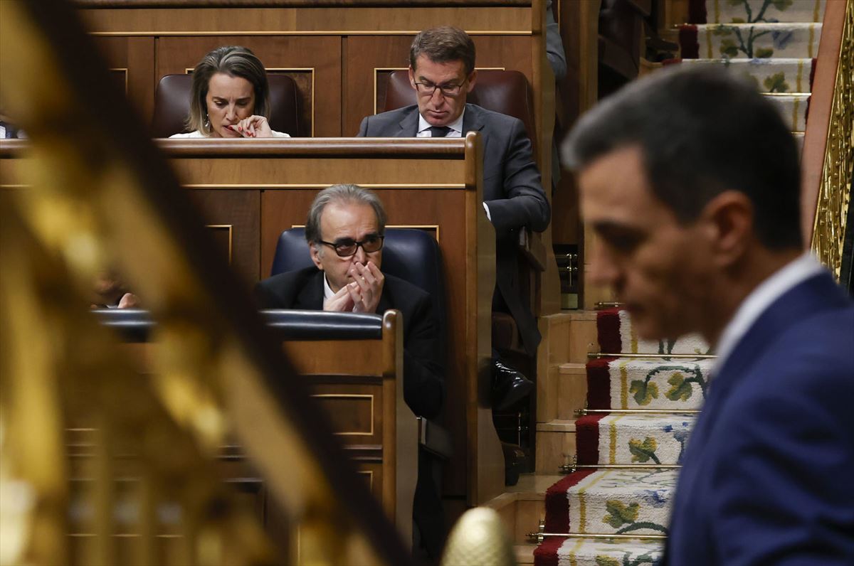 Pedro Sánchez en el debate de investidura