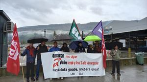 Éxito en la segunda jornada de huelga en el almacén de Amazon del Valle de Trápaga 