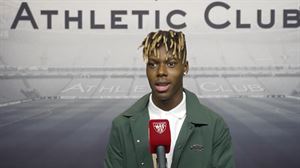 Nico Williams: ''Pozik nago nire etxean jarraitzeagatik, Athleticen familian segituko dudalako''