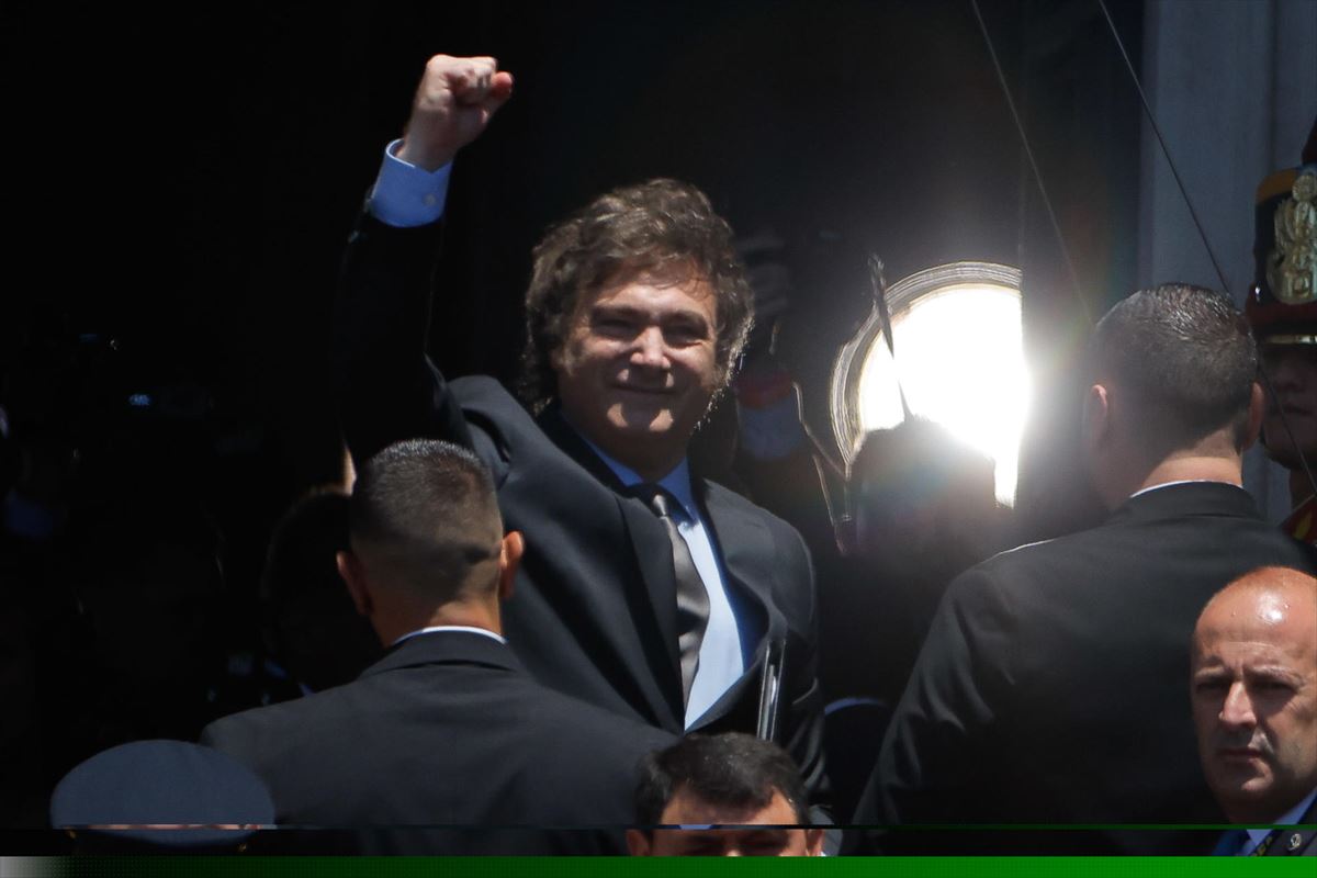 Javier Milei Argentinako presidente ultraeskuindarra. Artxiboko argazkia: EFE