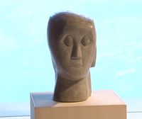 La escultura ''Retrato de mi mujer'' de Jorge Oteiza, en el Museo Oteiza