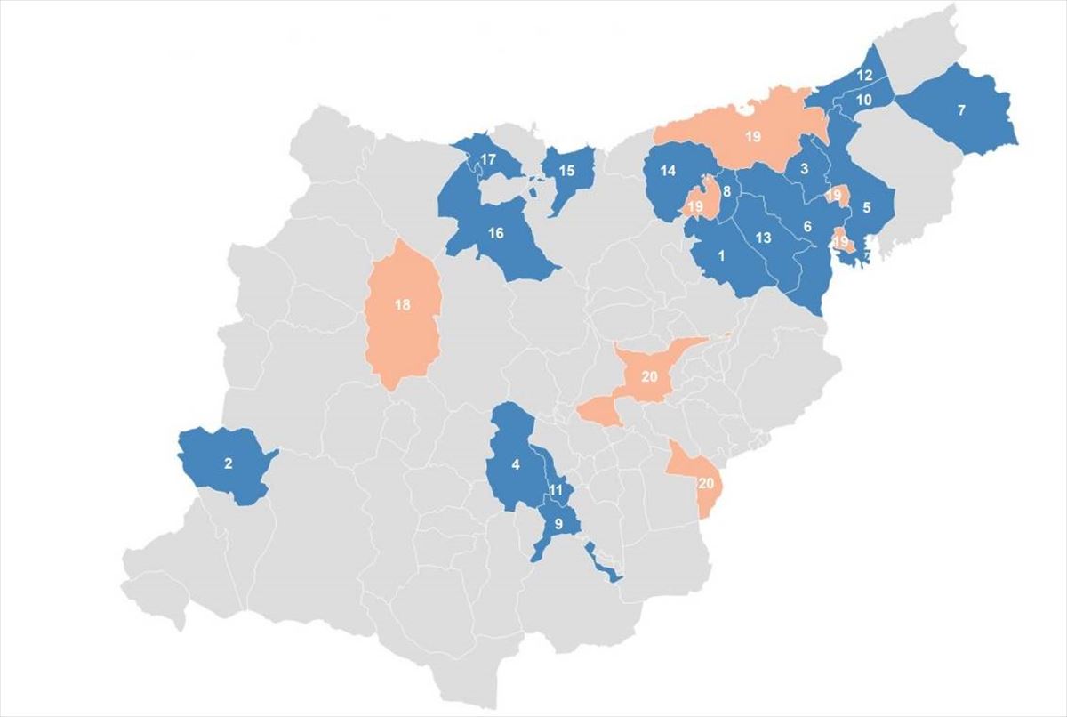 Zonas tensionadas de Gipuzkoa. Imagen: Observatorio Vasco de la Vivienda