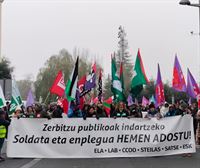Así ha sido la manifestación de las y los trabajadores del sector público en Vitoria-Gasteiz