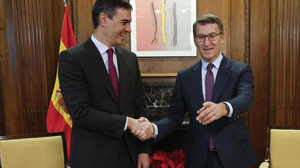 Pedro Sanchez eta Alberto Nuñez Feijooren arteko bilera.