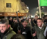 Centenares de personas protestan en Cisjordania por la muerte de Al Arouri en Beirut 