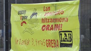 Comienzan hoy tres días de huelga en el almacén del Valle de Trápaga de Amazon