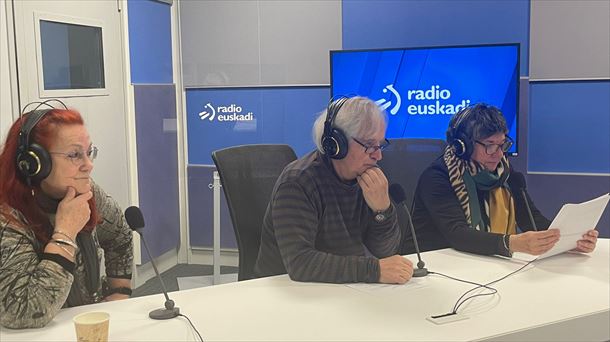 Ane Elixabete Miranda, Jesús María Barrutia y Carmen Ruiz Azkona. Foto: EITB Media