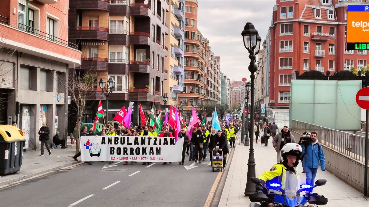 Manifestación de hoy, en Bilbao. @LABsindikatua