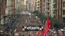 La manifestación anual de Sare toma las calles del centro de Bilbao