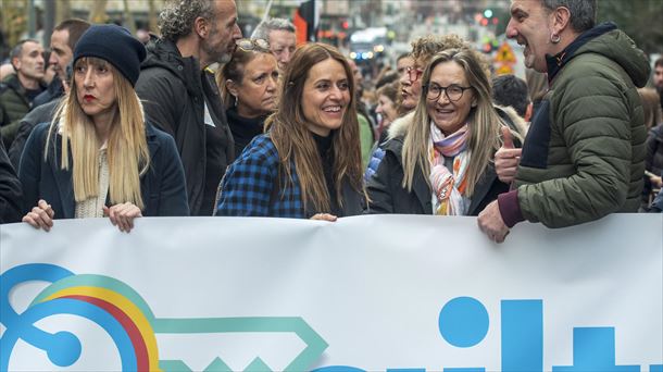 Itziar Ituño, en la manifestación del pasado sábado