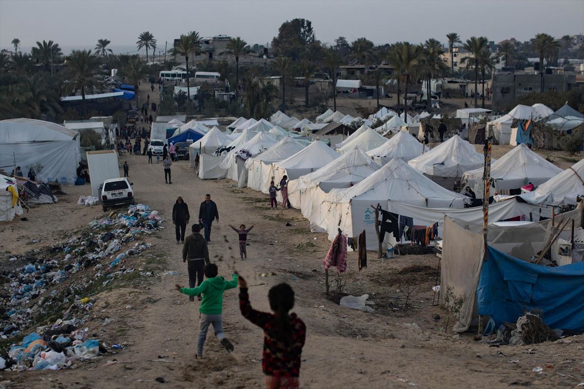 Campo de refugiados en Rafah. Foto: EFE