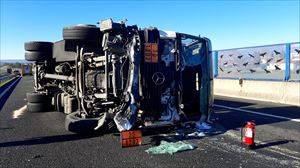 Cortada la AP-1 en sentido Vitoria-Gasteiz tras un accidente registrado en Legutio