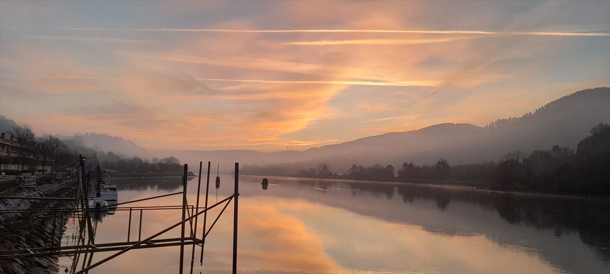 Amanecer en Orio esta mañana