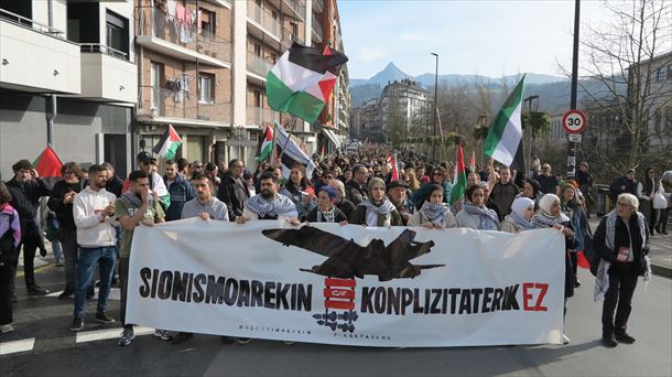 Palestinarekin Elkartasunak deitutao manifestazioa, Goierrin. @Palestinarekin. 