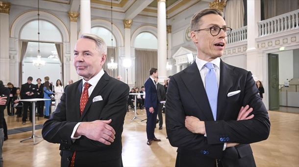 Stubb y Haavisto, este domingo. Foto: EFE