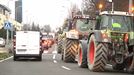 Auto-ilarak Iruñeko sarrera eta irteeretan, nekazarien protestengatik