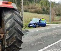 Detenido tractorista en Burgos tras dejar herido grave a un conductor vizcaíno para evitar que le adelantara