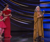 Así recogió la donostiarra Ane Gabarain su premio Goya a la mejor actriz de reparto