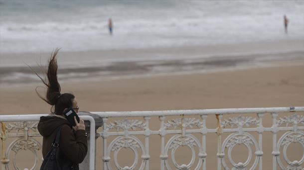 Viento en Donostia / San Sebastián, en una imagen de archivo