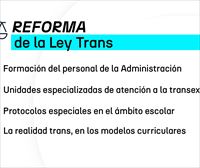 Formación, unidades especializadas y currículos educativos, novedades de la reforma de la Ley Trans
